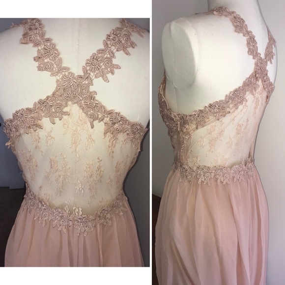 🆕 Fashion Nova Taupe L Maxi Dress w/ tags! - Picture 4 of 9